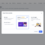 Benutzeroberfläche von GoHighLevel beim Erstellen eines neuen Funnels mit drei Auswahlmöglichkeiten: Funnel von Grund auf erstellen, mit Funnel AI (Beta) automatisch generieren oder aus einer Vorlage starten.