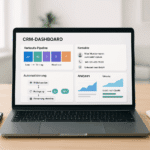 Modernes CRM-Dashboard mit Automatisierung und Analysefunktionen für kleine Unternehmen im Jahr 2025
