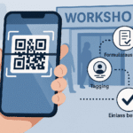 Teilnehmer scannt QR-Code beim digitalen Check-in mit automatischem Workflow in GoHighLevel