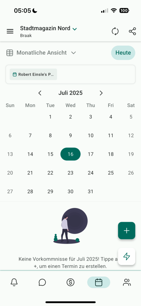 Kalender immer im Blick