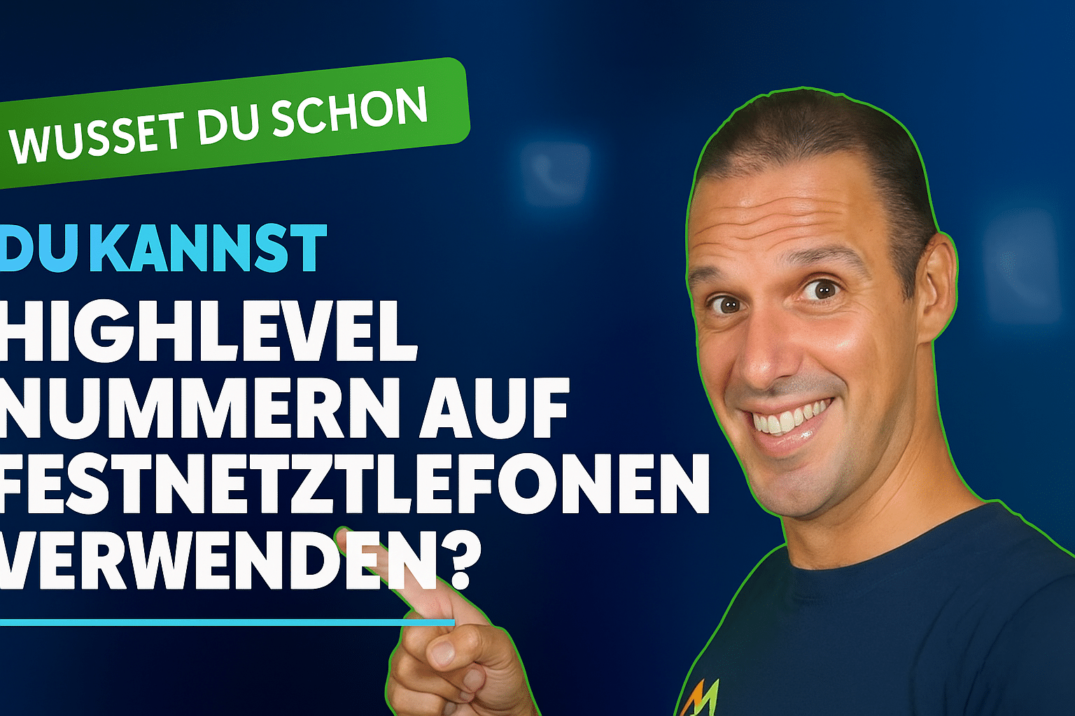 Visualisierung der Verbindung eines SIP-Tischtelefons mit HighLevel zur Nutzung von CRM, Automationen und Call-Tracking