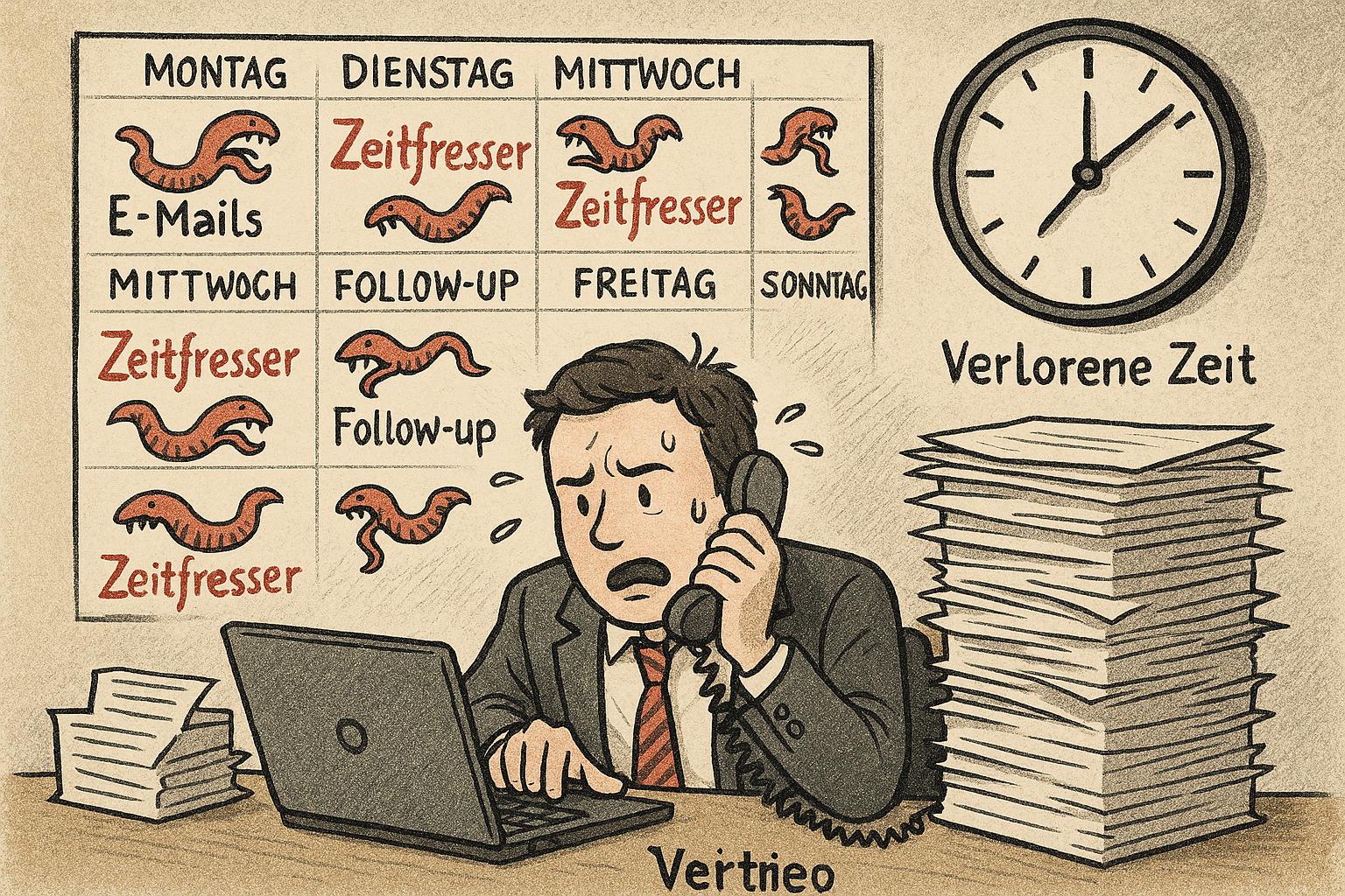 Vertriebsmitarbeiter überfordert durch unqualifizierte Leads und administrative Aufgaben